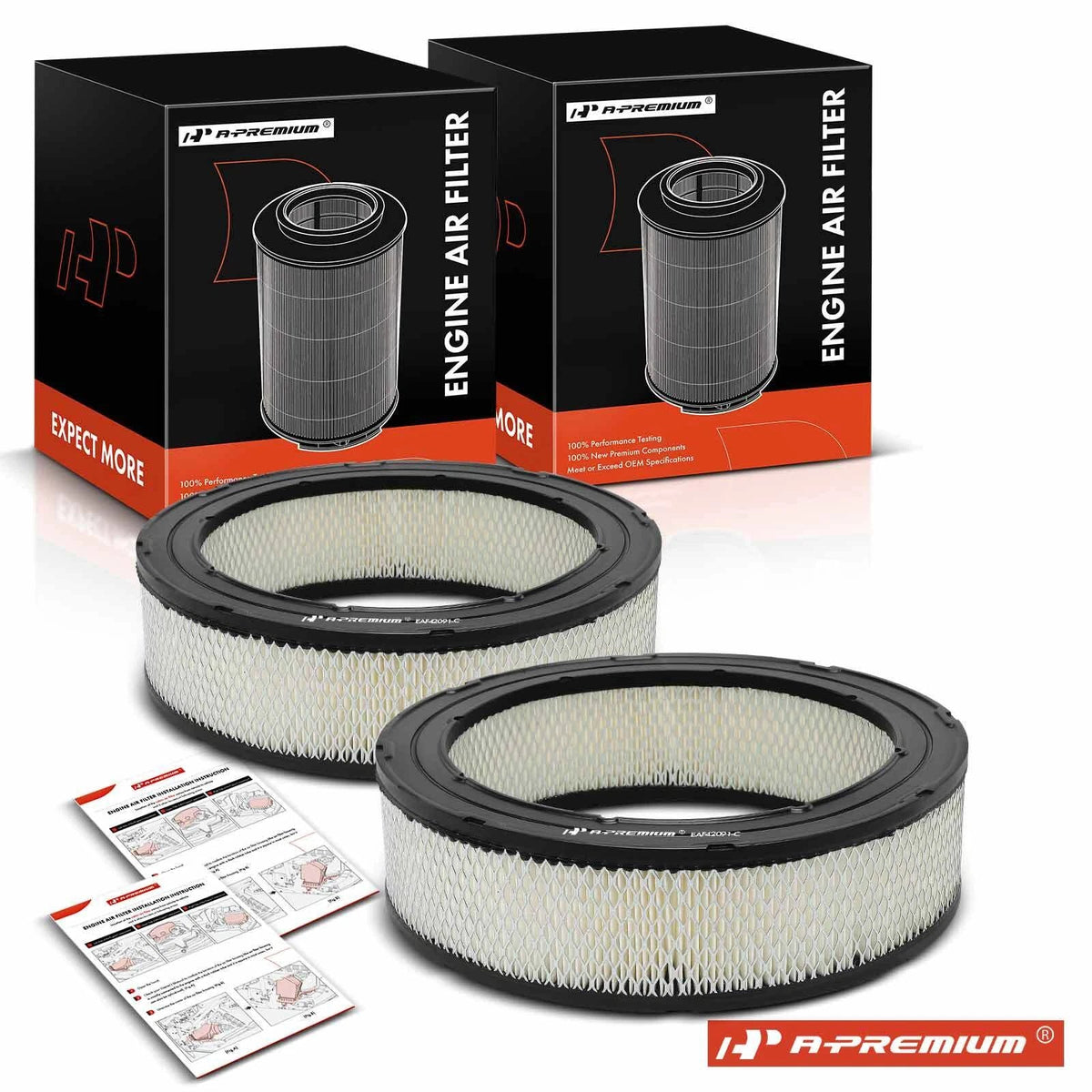 2X Engine Air Filter for Chevy Malibu, Impala, C10, Suburban (1959–1967)