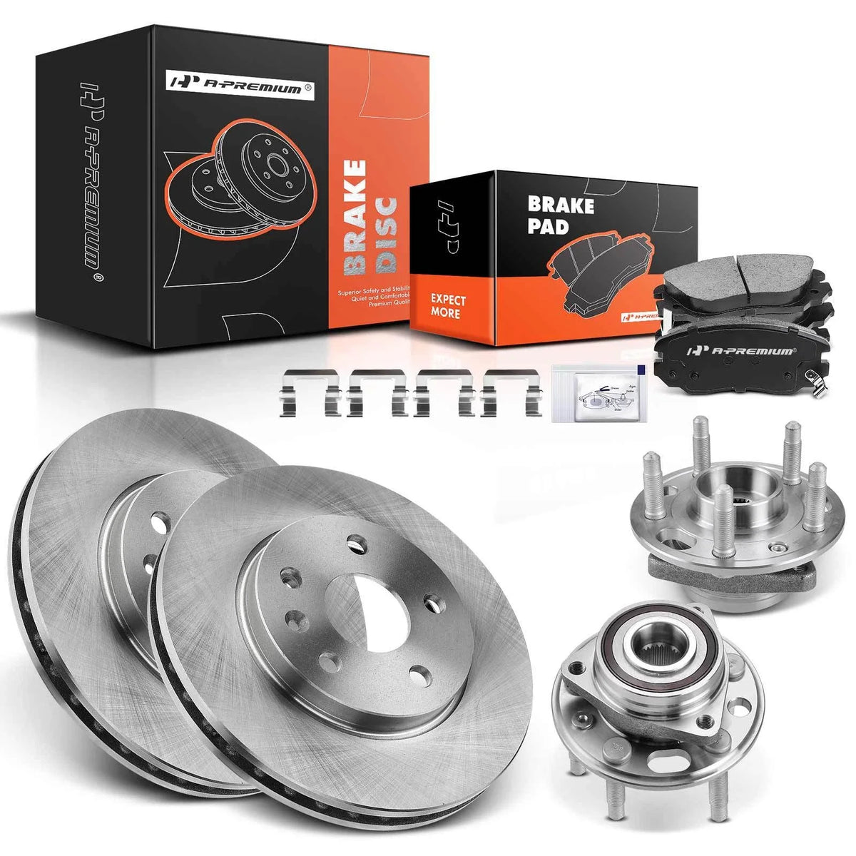 Front Disc Brake Rotor & Pad Set for Chevrolet Malibu (2016–2023)