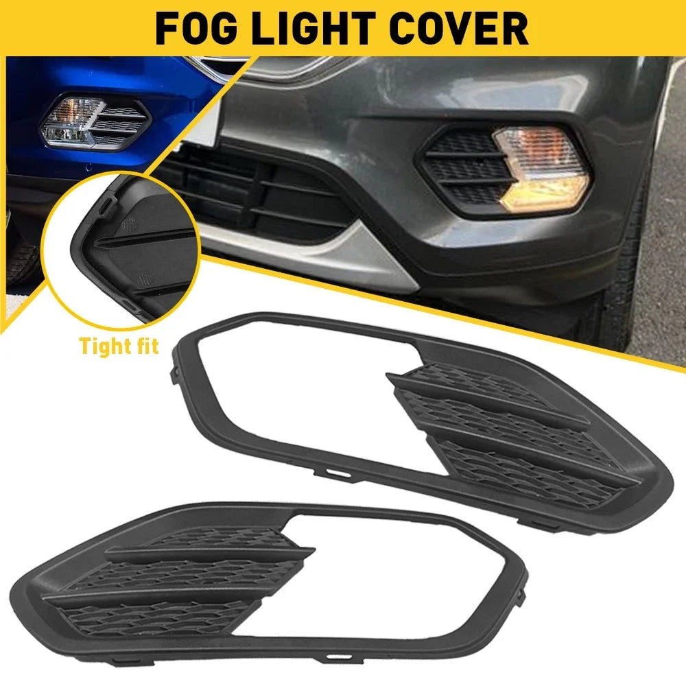 2X Front Bumper Insert Fog Light Cover for Ford Escape Kuga (2017–2019)