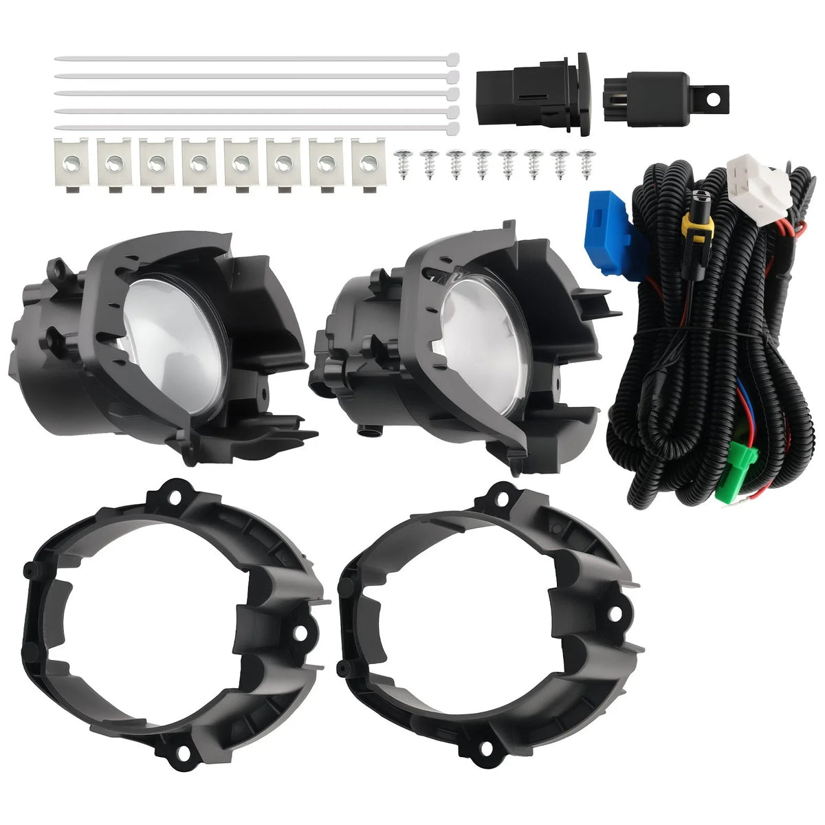 2X Bumper Lamps Fog Lights with Switch for 2006–2008 Toyota RAV4