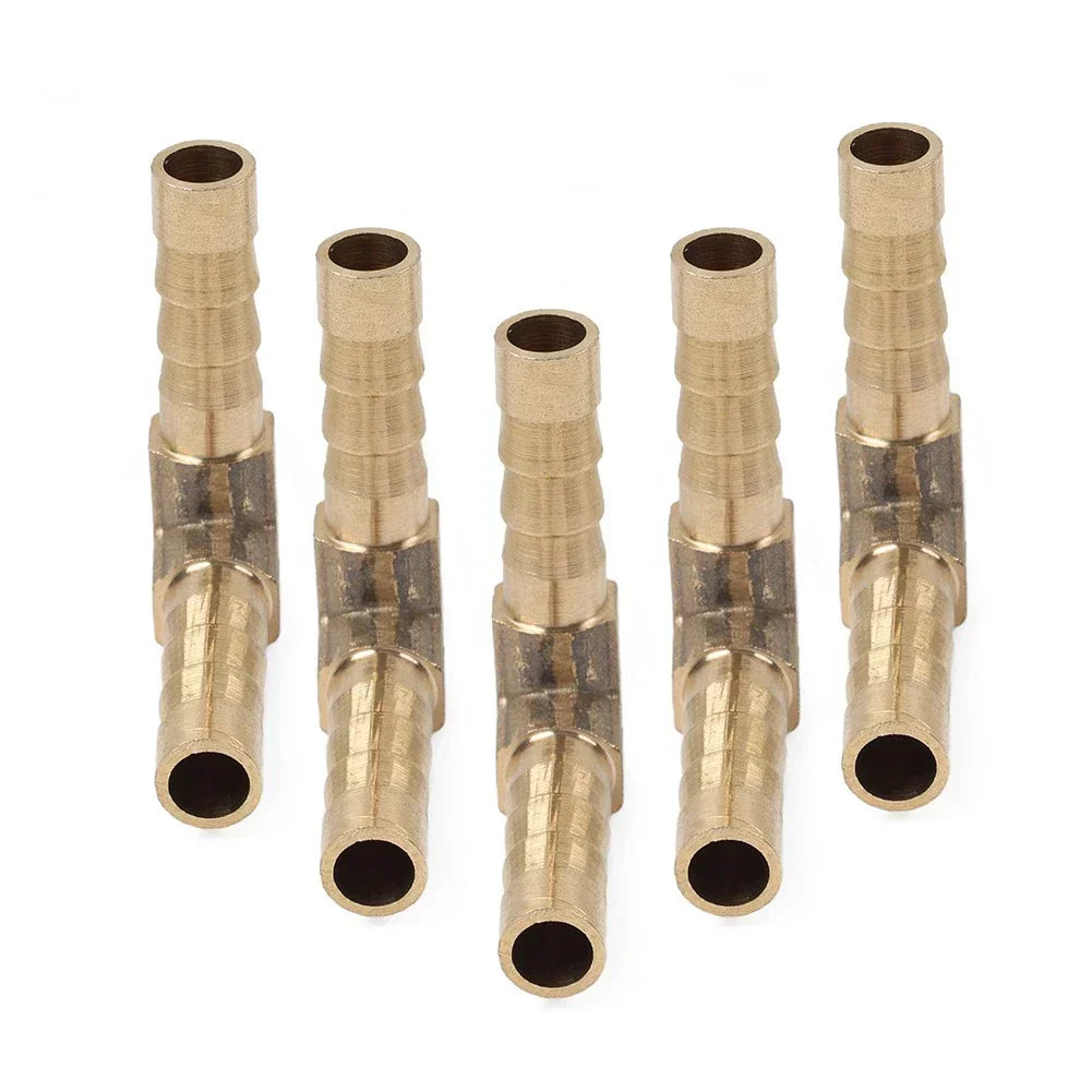 Brass Barbed Hose Barb Elbow Fitting 5/16" x 5/16" - 5Pc Set