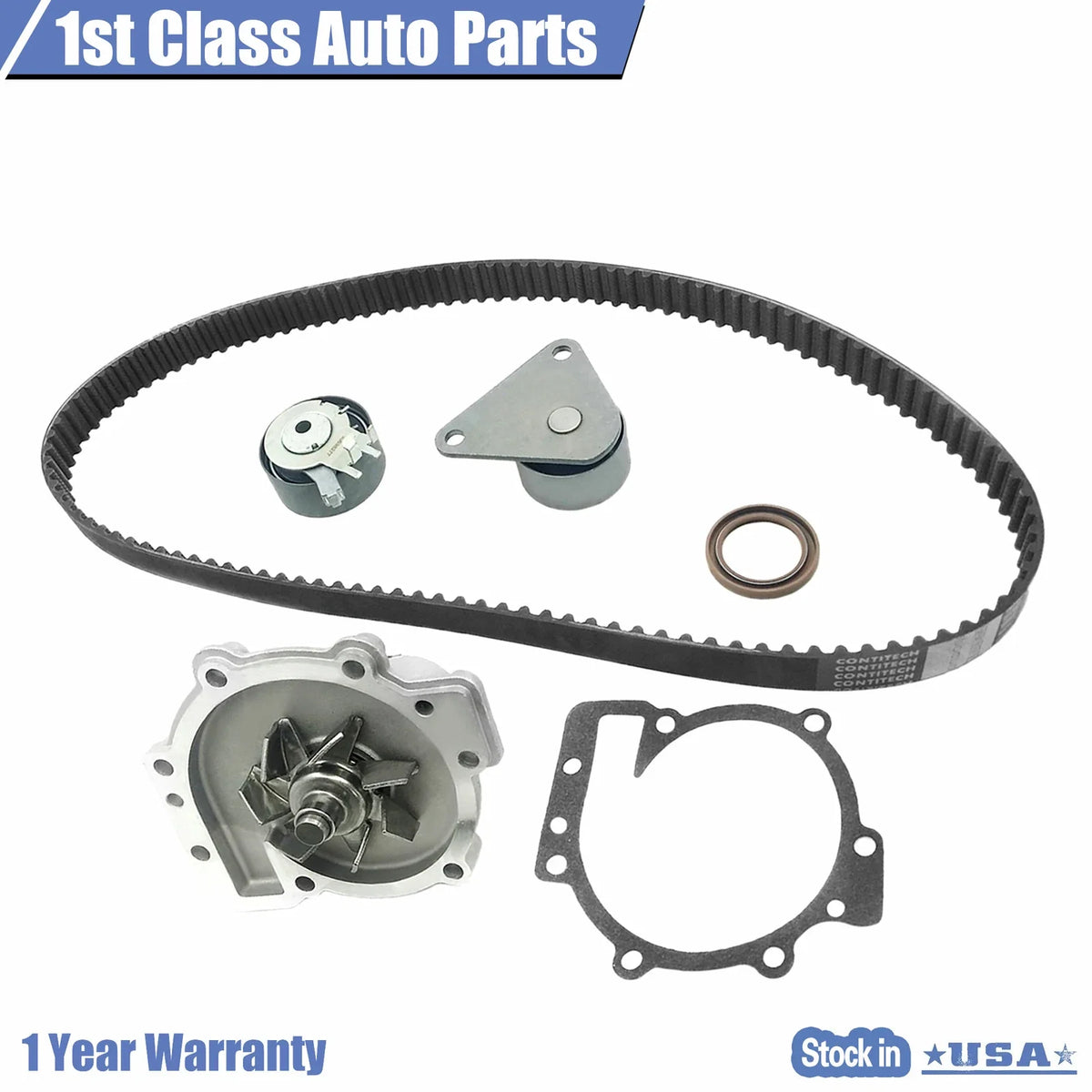 Timing Belt & Water Pump Tensioner Idler Set for Volvo C70 S40 S60 S80 V70 XC70 (1998–2009)