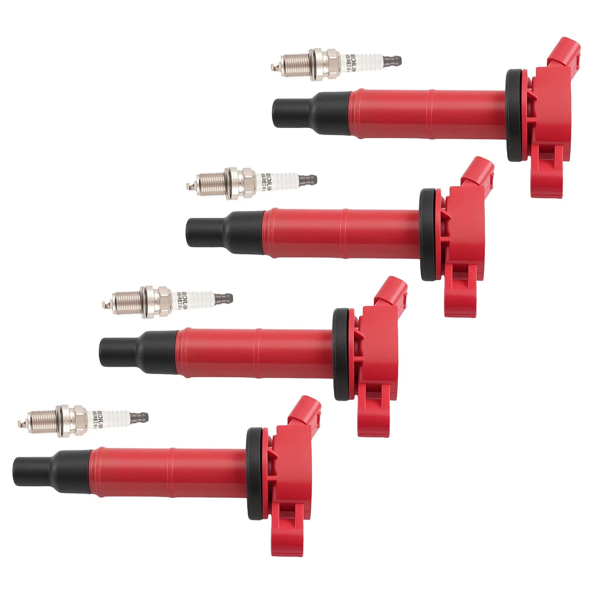 4PCS Ignition Coils and Iridium Spark Plugs for Toyota RAV4 Scion tC (2014–2018)