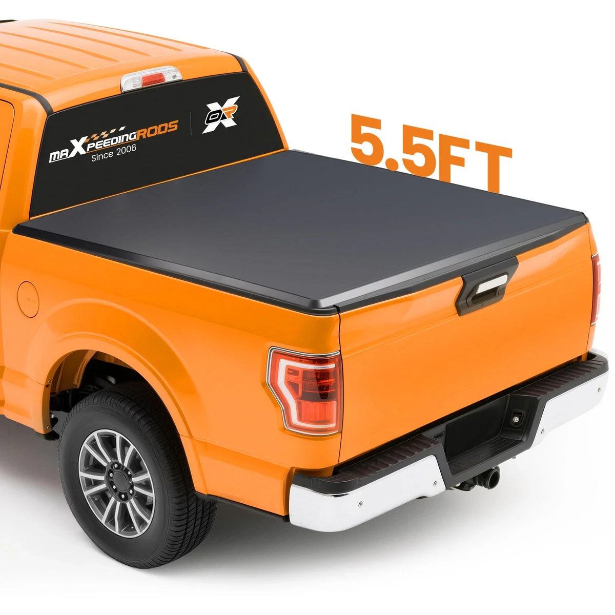 5.5ft Tonneau Cover Soft Quad-Fold for Ford F150 Crew Cab 2015-2026