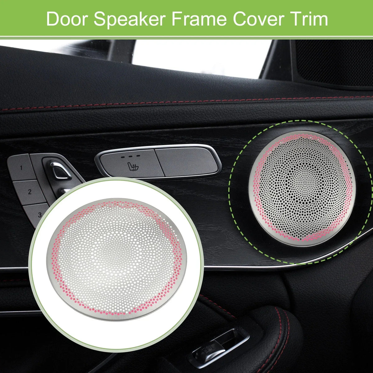 4pcs Speaker Cover Trim for Mercedes Benz C E GLC Class (2015-2023)