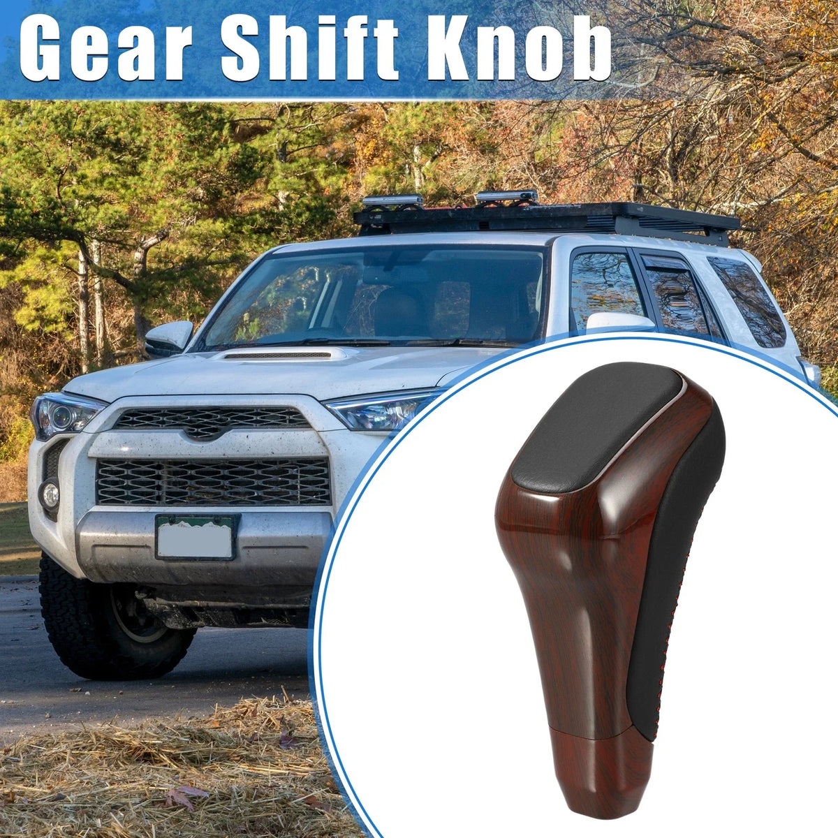 Automatic Gear Shift Knob for Toyota 4Runner (2012–2021) Faux Leather Wood