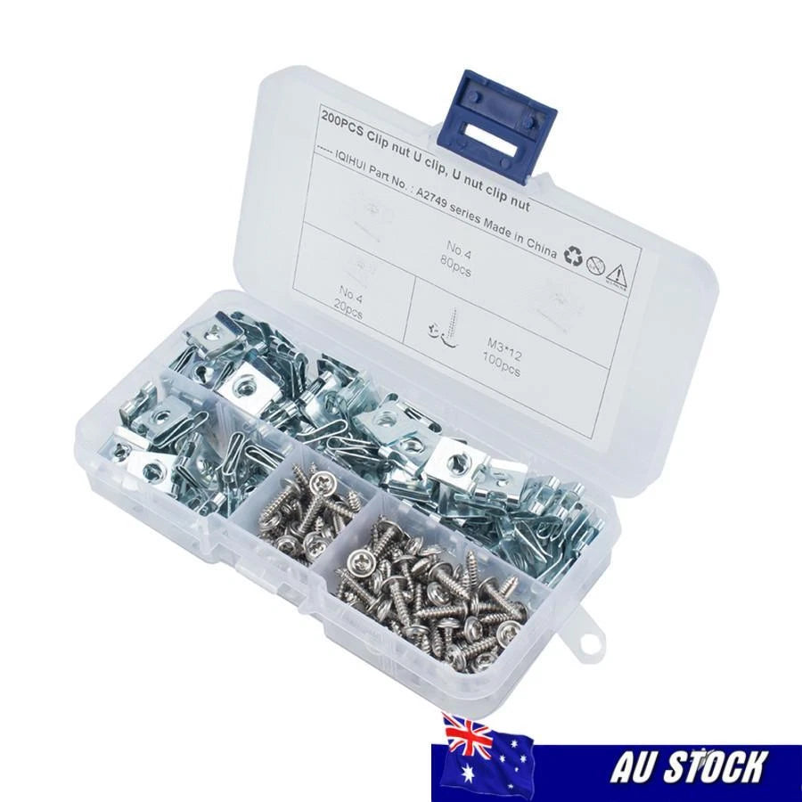 200PCS U Nut Self Tapping Screws for Interior Trim Panels
