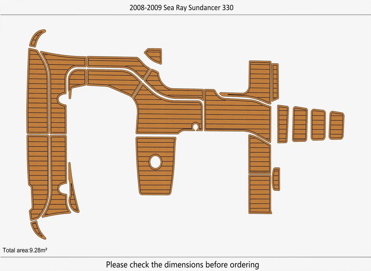 EVA Faux Foam Flooring Mat for Sea Ray Sundancer 330 (2009)