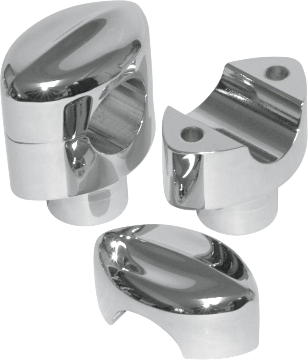 LA Choppers Handlebar Risers for 1" Handlebars - Mohawk - 1-1/2" - Chrome