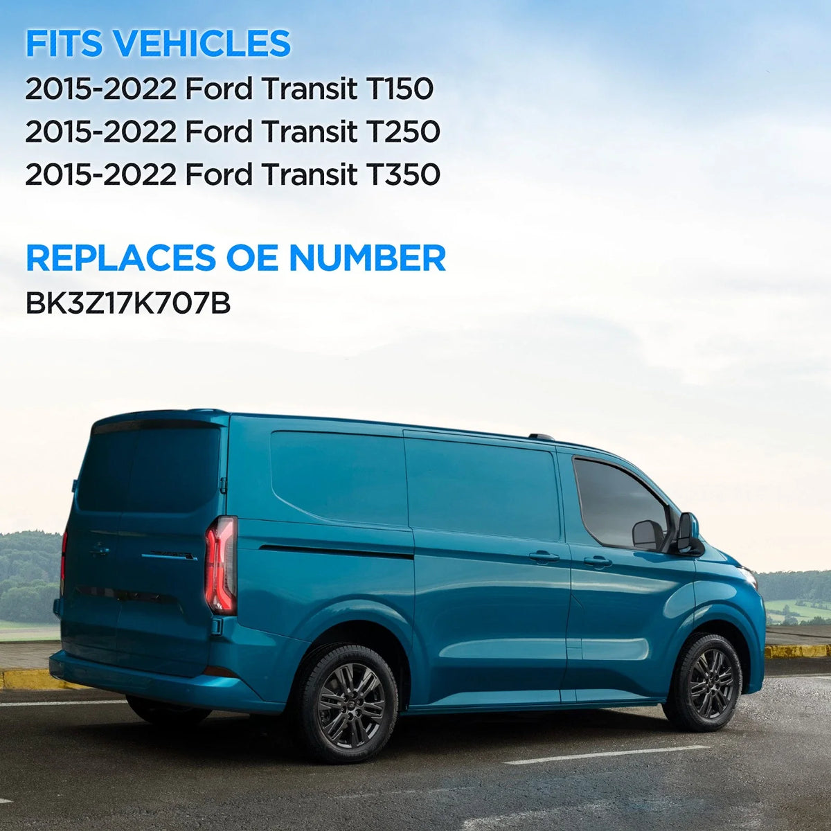 Right Lower Mirror Glass for Ford Transit 250 T150 350 (2016–2022) BK3Z17K707B