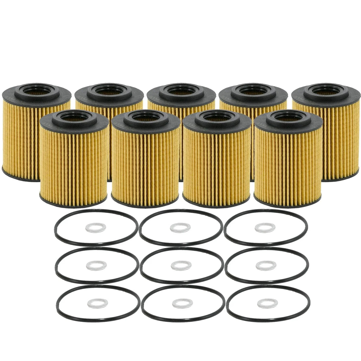 9-Piece Engine Oil Filter Set for Kia and Hyundai Genesis (StdAsp)