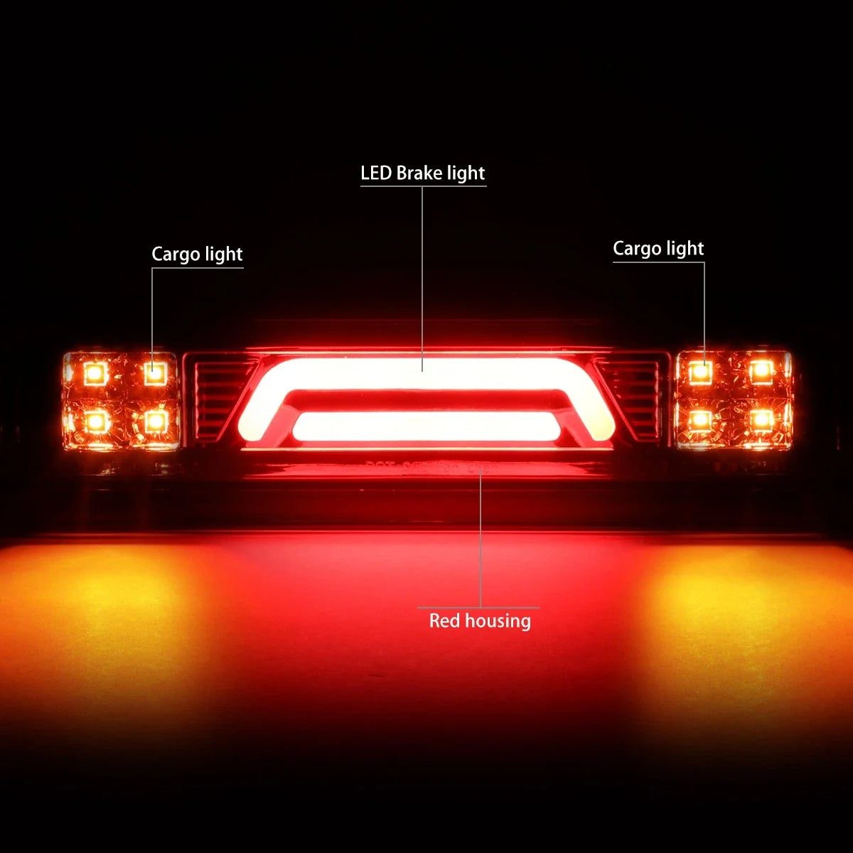 3D LED Bar Third Tail Brake Light for Ram 1500 2500 (2002–2009)