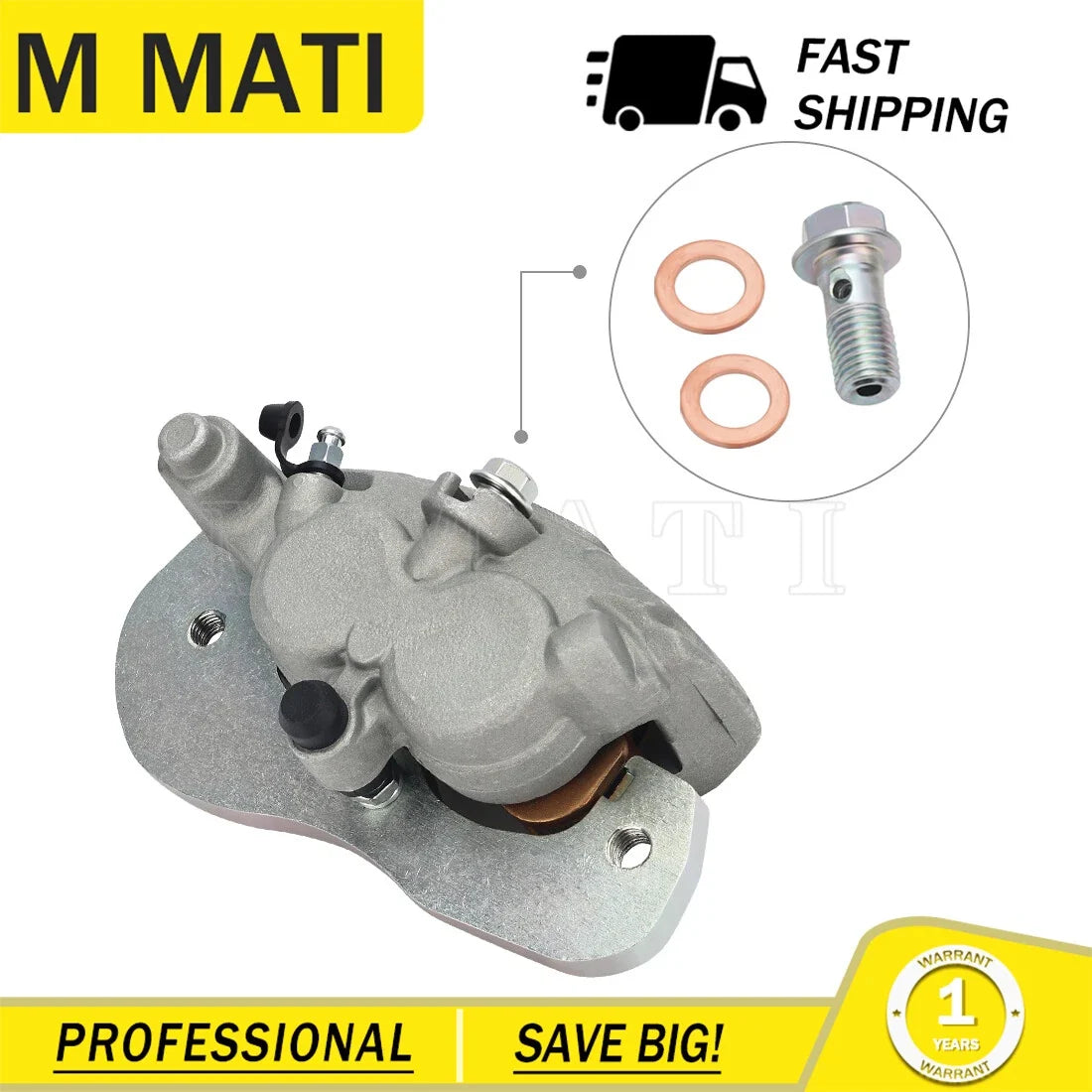 Rear Right Brake Caliper with Pads for Can-Am Commander 1000R 700