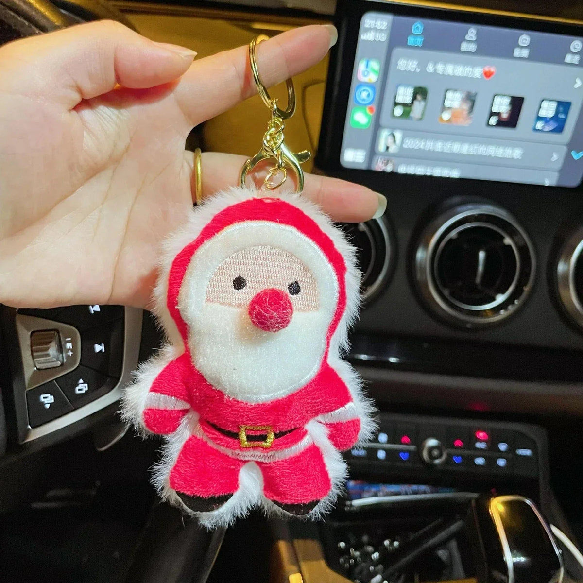 Keyring Plush Christmas Decoration Keychain for Gift