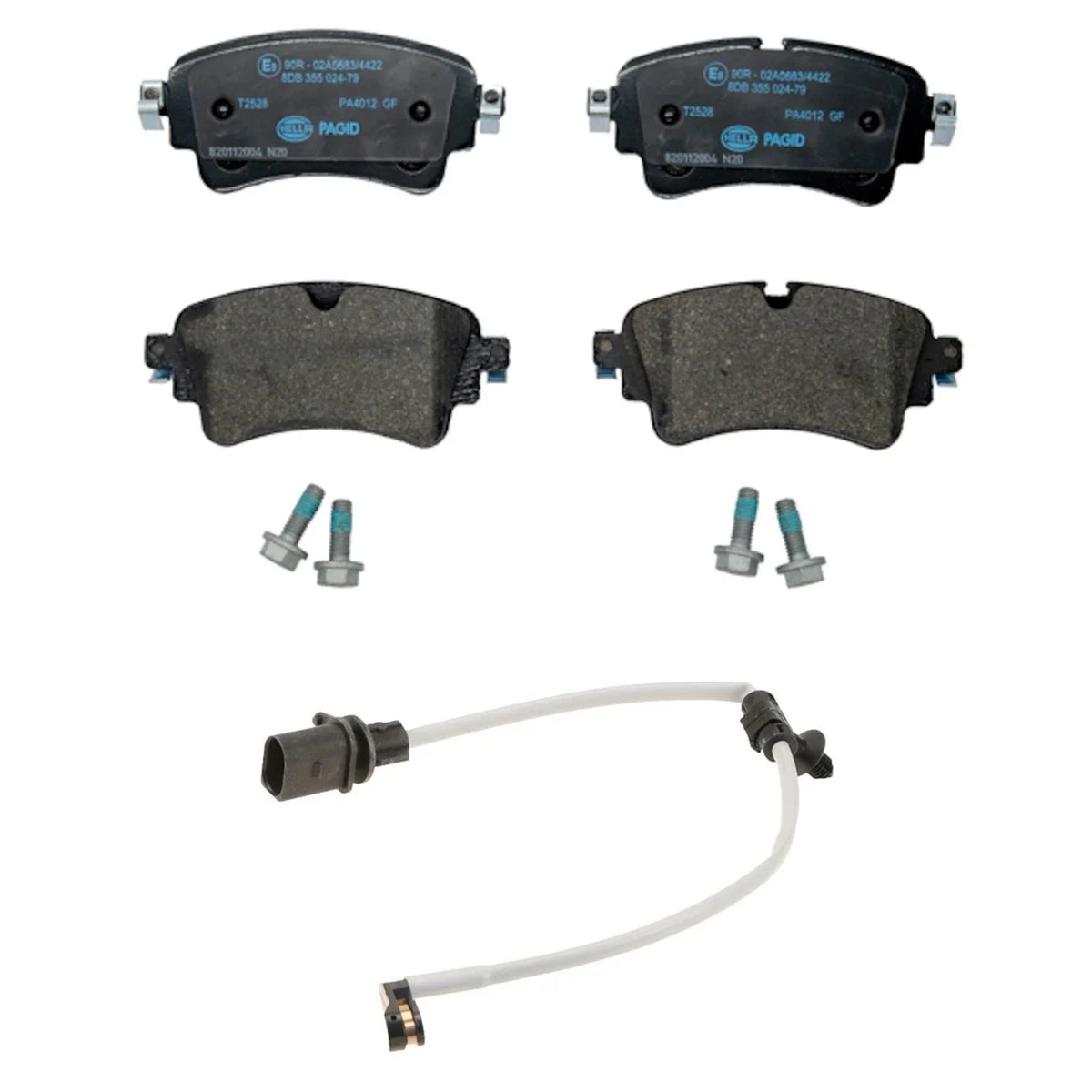 Hella Rear Low-Met Disc Brake Pad w/Sensor for Audi A6 Allroad Q5 (2005–2023)