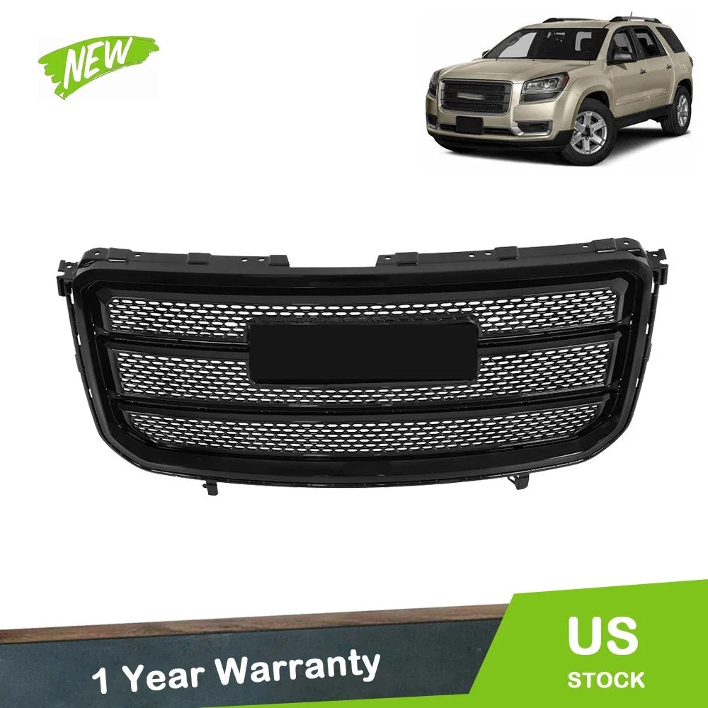 Mesh Grille Front Center for GMC Acadia Denali 2013 to 2016 - Bright Black