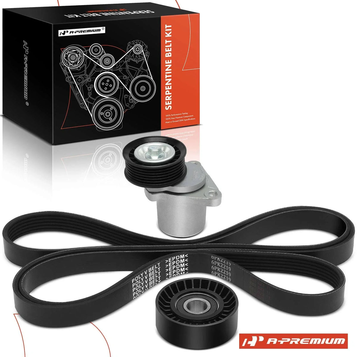 3X Serpentine Belt Drive Component Kit for Ford Focus (2007–2011)