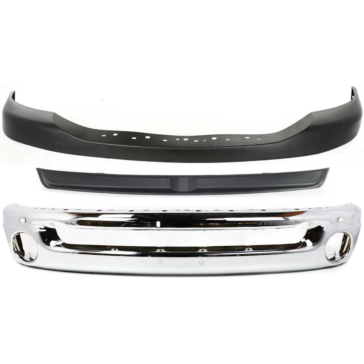 Front Bumper Kit Chrome for Dodge Ram 1500 (2006–2008), 2500, 3500 (2006–2009)