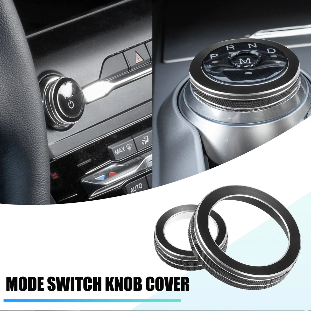 2X PRND Switch Knob Cover for Ford Explorer Black