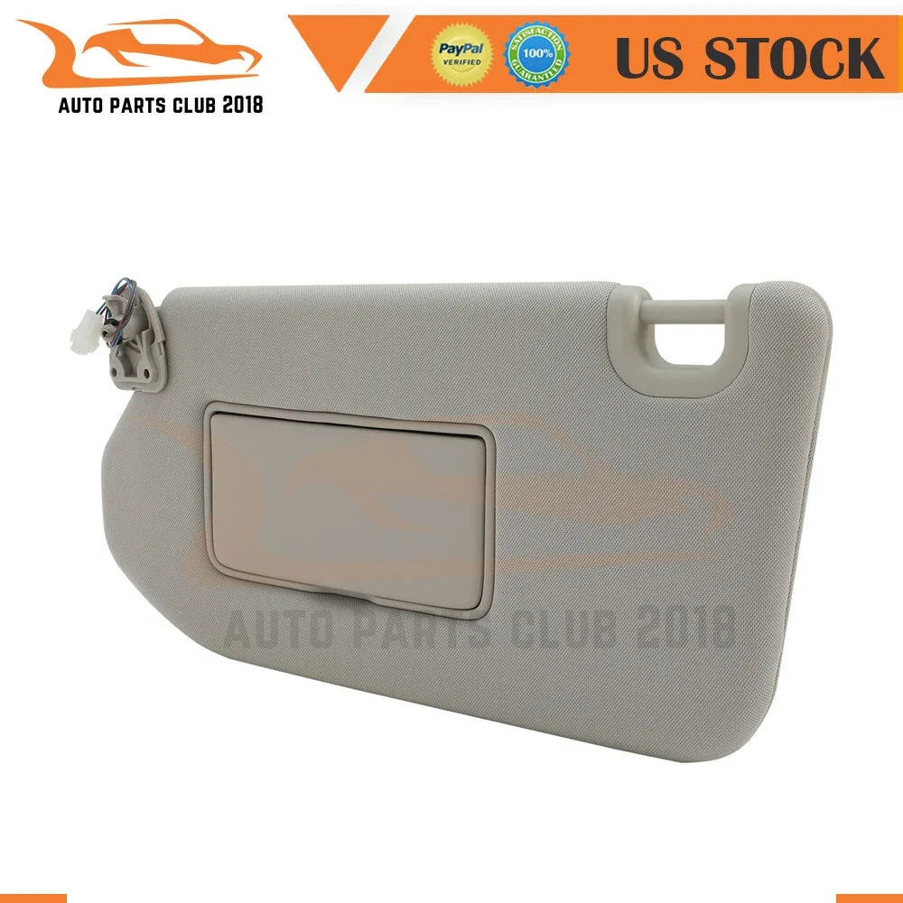 Left Gray Sun Visor with Lamp for Infiniti JX35 QX60 Pathfinder (2013–2017)