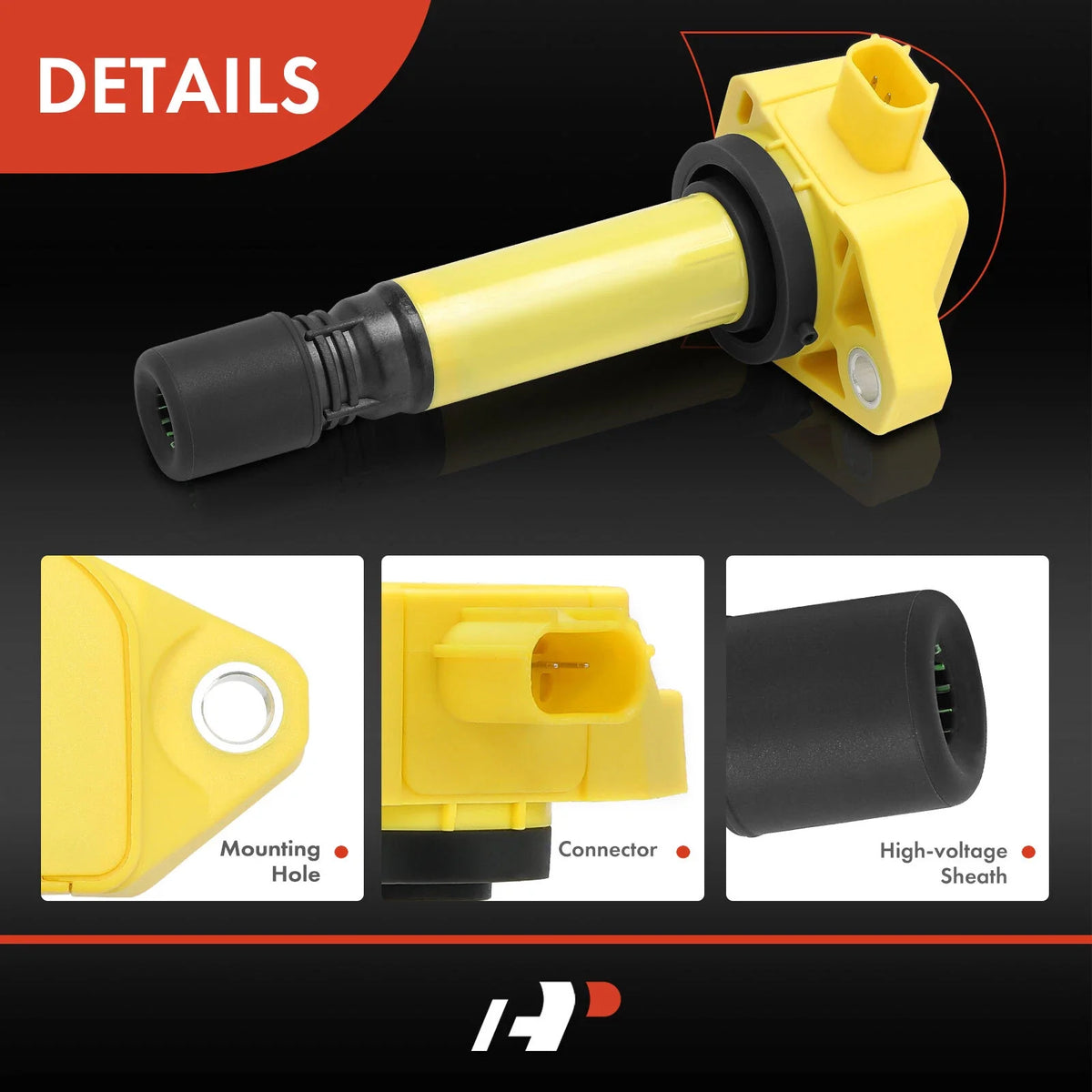 Ignition Coil Packs Set of 4 for Honda Civic (2006-2011) - Yellow