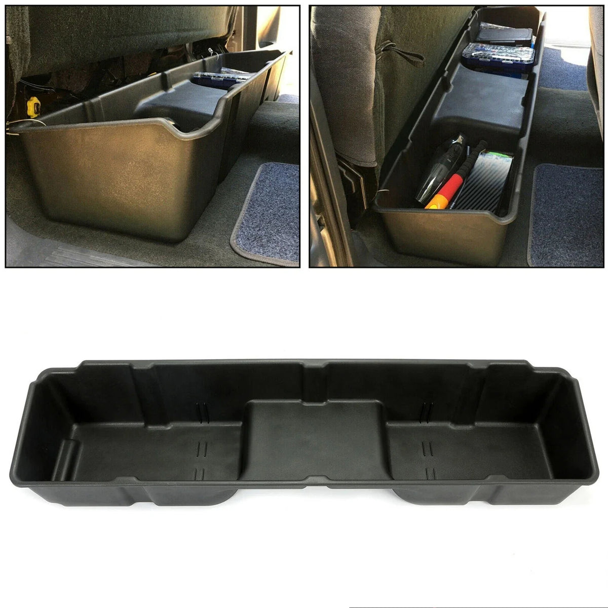 Storage Box Under Seat for Chevy GMC Silverado Sierra Extended Cab 1999-2006