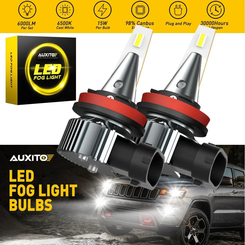 Set of 2 LED Fog Bulb Light H9/H8/H11 for VW Beetle/Passat (2012–2019) 6000K