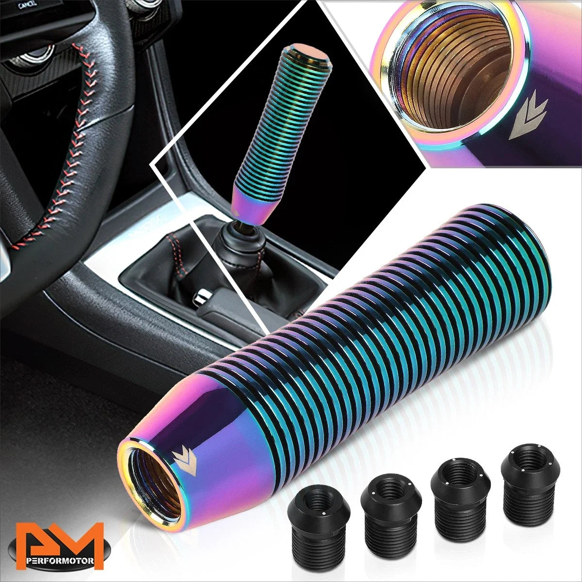Universal NRG SK-700MC Neochrome Short Curvy Shift Knob 2000-2023
