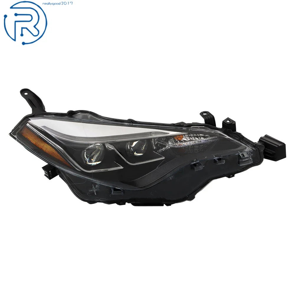 Right Side Black Headlight for Toyota Corolla SE XSE (2017–2019) Halogen Clear