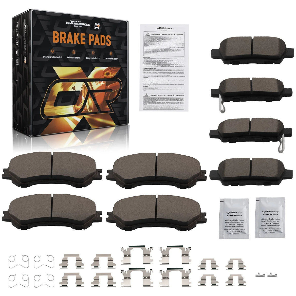 Ceramic Brake Pads for Nissan Rogue/Qashqai (2014–2020)