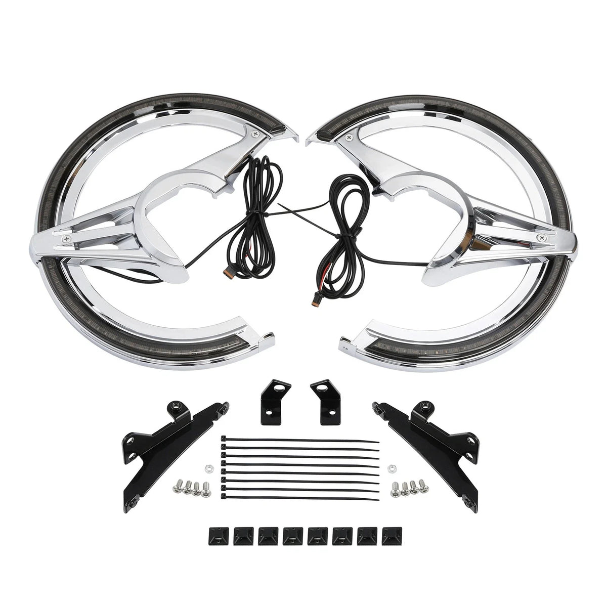 2X Brake Rotor Covers LED Light Smoke Lens for Honda Goldwing 1800 (2018–2025)