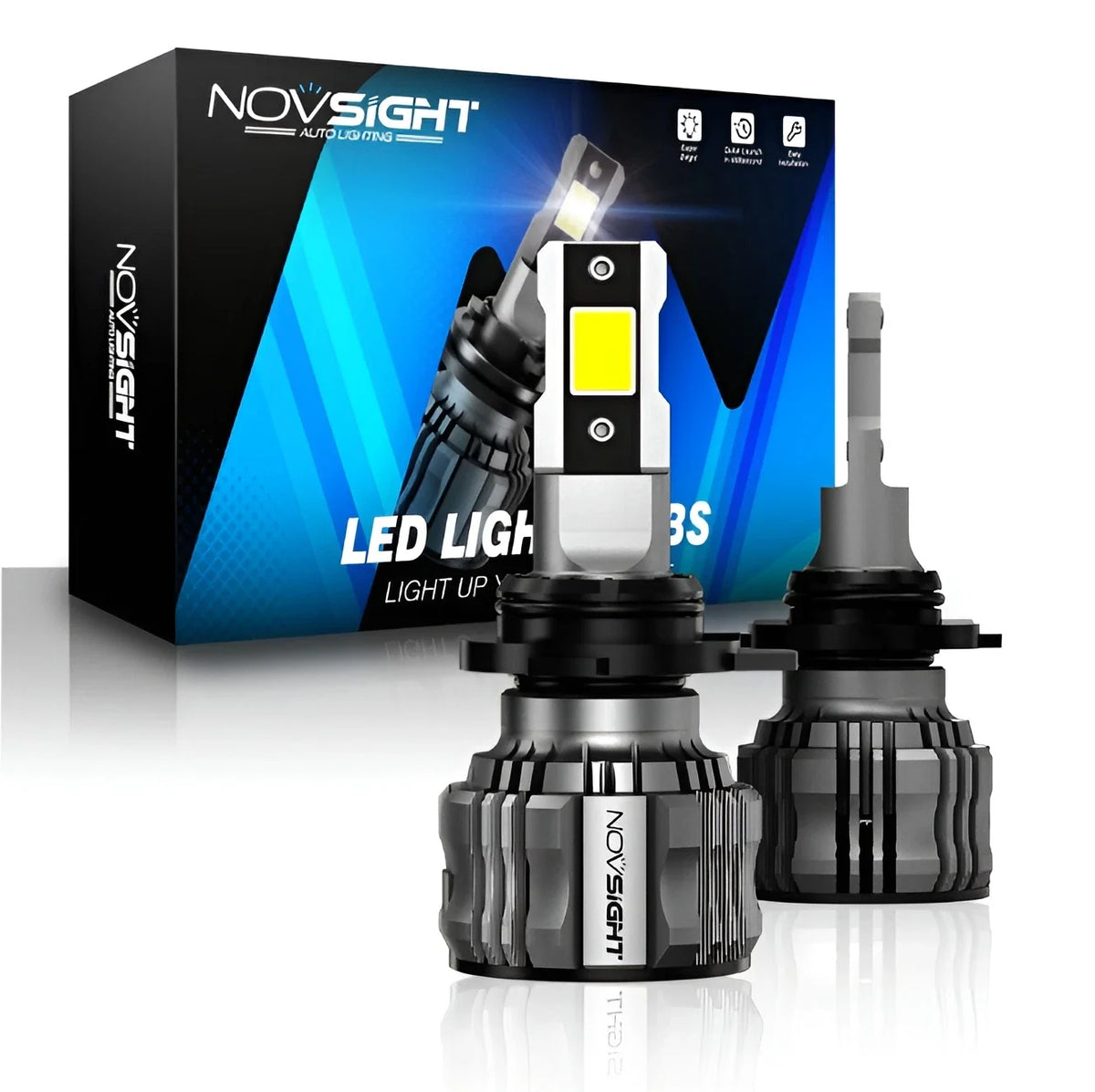 LED Headlight Bulbs Conversion Kit 2X H4 9003 HB2 6500K for Kia Hyundai