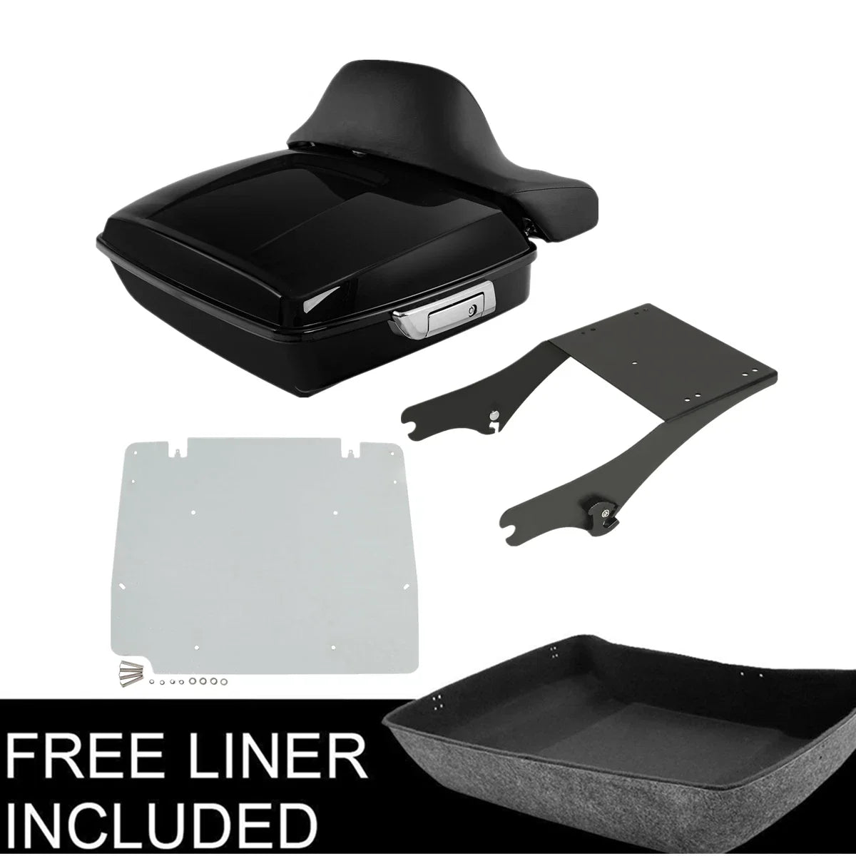 Chopped Trunk Backrest Mount Plate for Harley Street 1997-2008