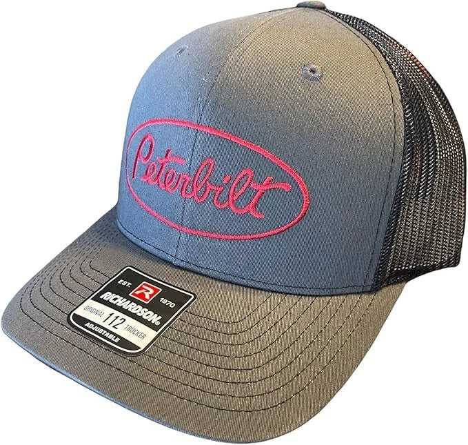 Trucker Hat/Cap for Peterbilt Trucks (Charcoal/Black)