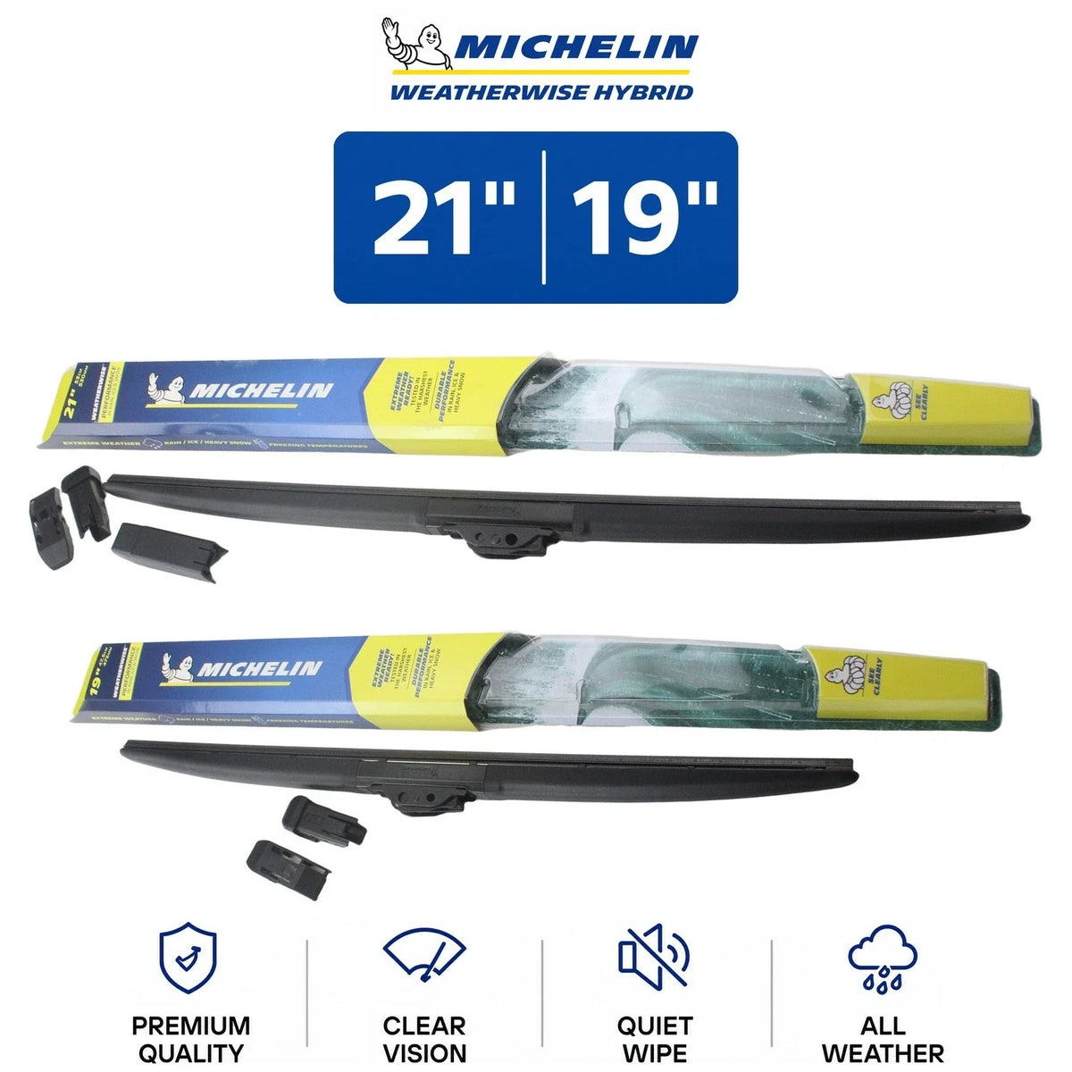 21"/19" Wiper Blades for Mazda 3 (2004-2009) - Michelin WeatherWise