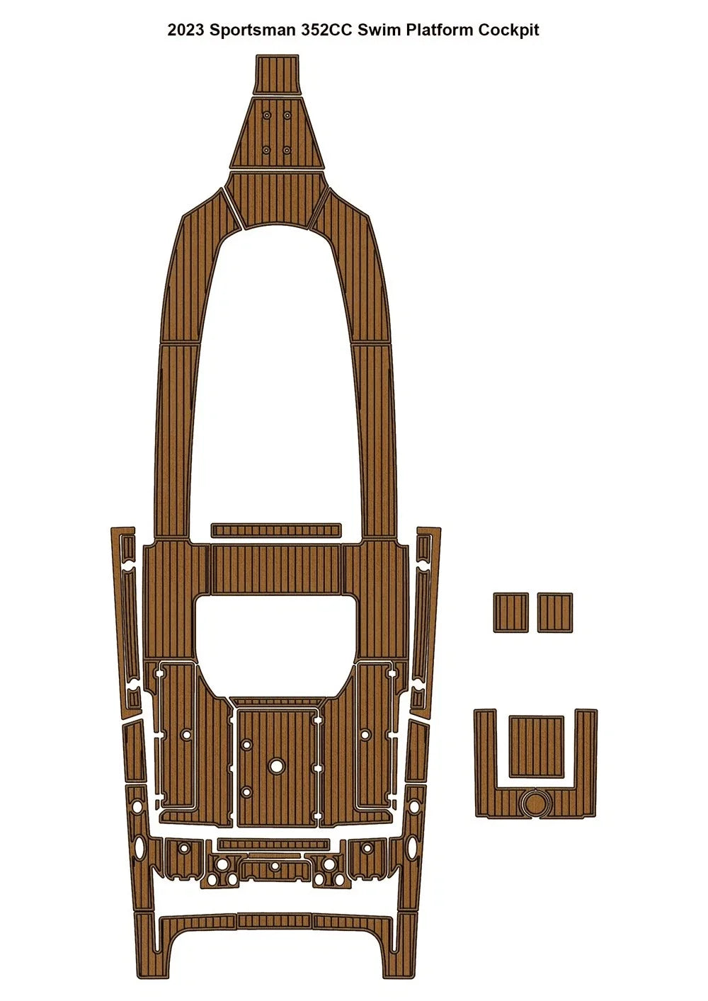 EVA Pads for Sportsman 352CC (2023) Swim Platform Cockpit Boat Flooring Mat