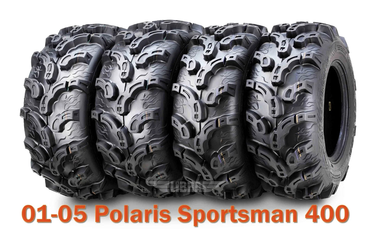 Full Set of 2 ATV Tires 25x8-12 & 25x11-10 for Polaris Sportsman 400 (2001–2005)