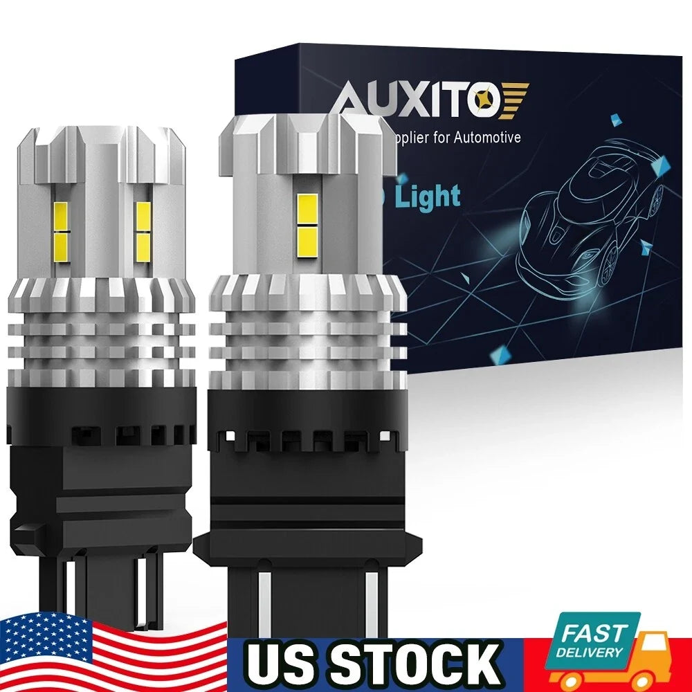 LED Backup Tail Reverse Light Bulbs 2X 3157 3156 6000K White