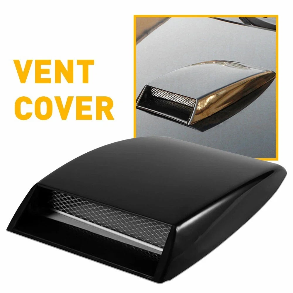 Universal Hood Scoop Vent Cover - Black Air Flow Intake