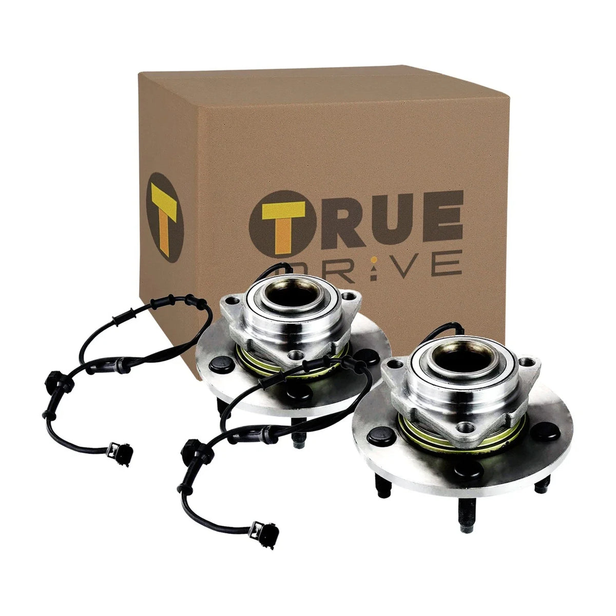 Front Hubs with Bearing & Sensor 5 Lug for 2002-2006 Dodge Ram 1500 LH RH