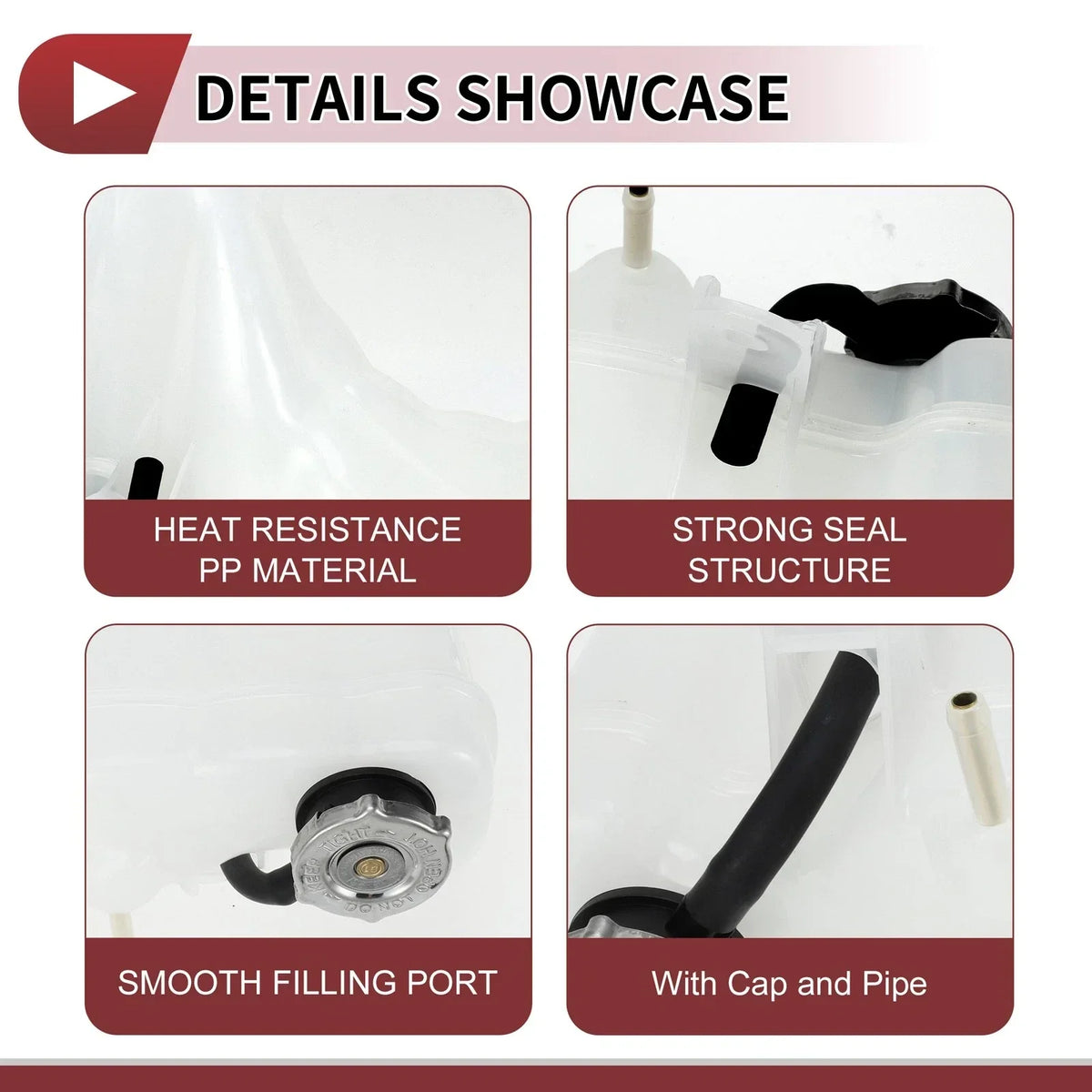 Coolant Overflow Tank with Cap for Dodge Challenger