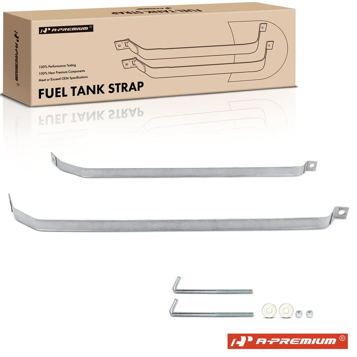 2X Steel Fuel Tank Straps for Ford Custom 300 (1959)