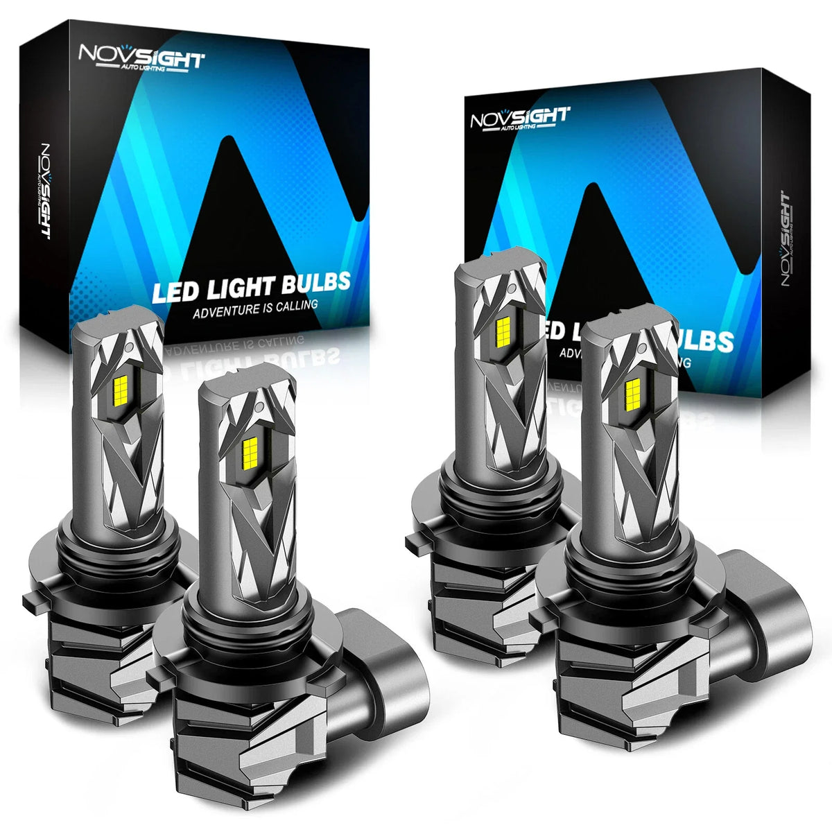 LED Headlight Bulbs Kit 2X 9005 9006 6500K 16000LM for Cars