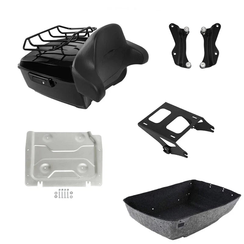 Trunk Pad Mount Rack Plate Black for Harley Road Glide 2014-2023