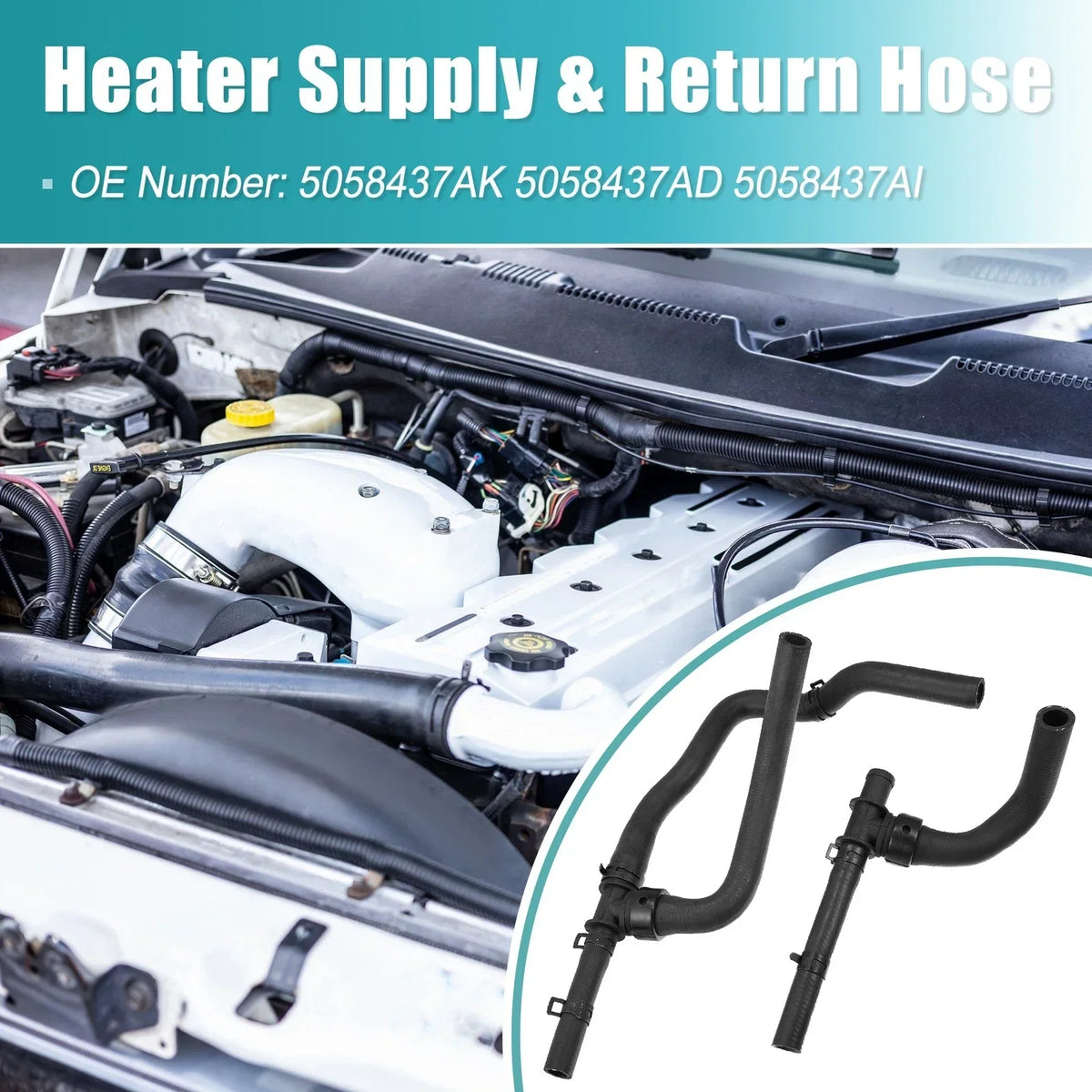 Heater Hose Assembly Set for 2.4 VVT Dodge Journey (2008-2020)
