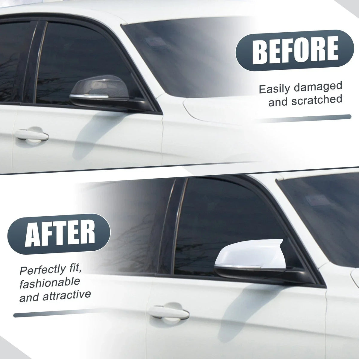 Rearview Mirror Cover Cap - White for BMW X1