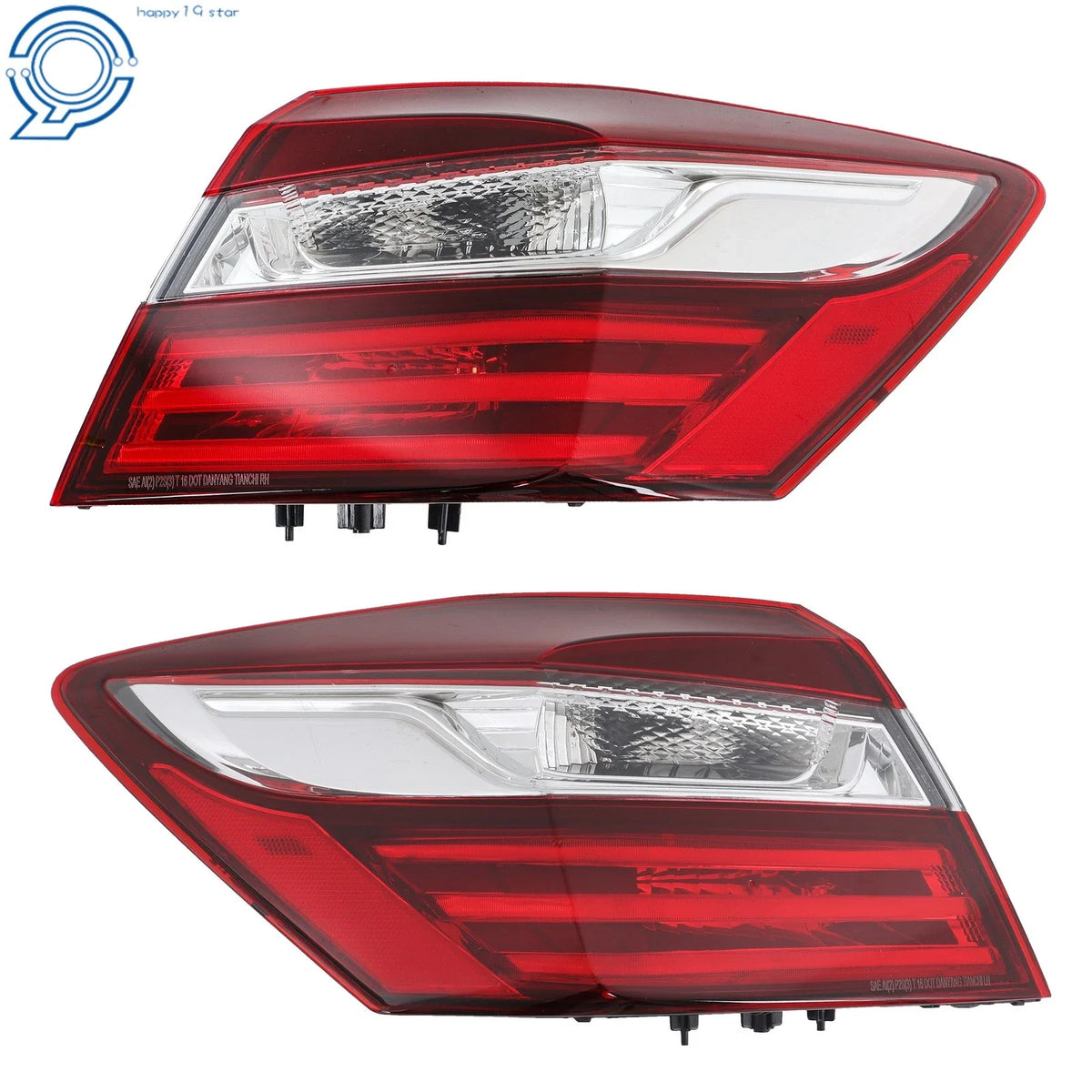 Tail Light Assembly Pair for Honda Accord Sedan 2016-2017