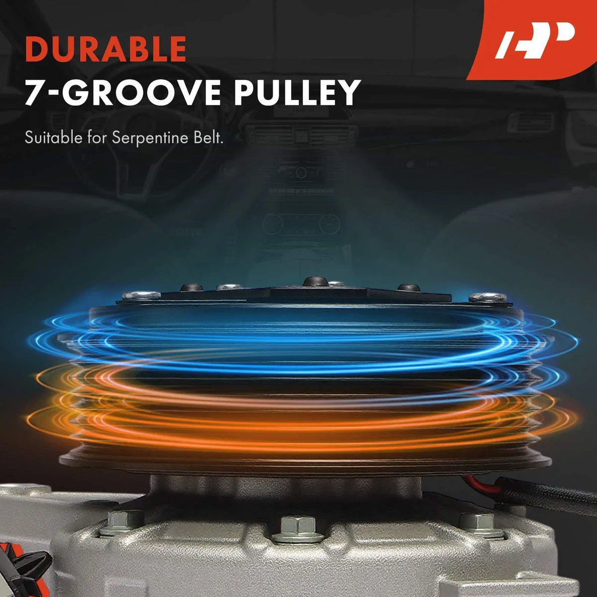 7 Groove Pulley A/C Compressor with Clutch for Nissan Pathfinder 2022-2024