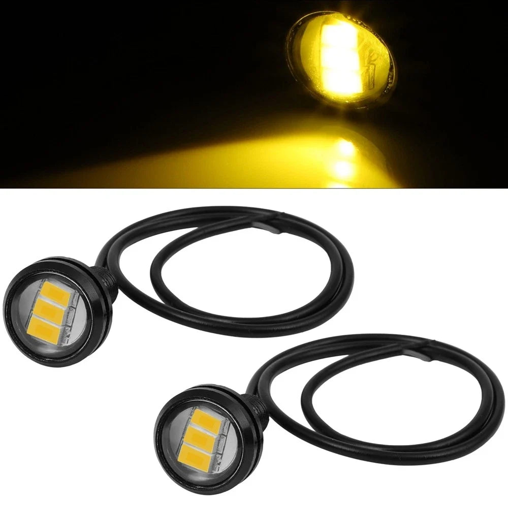 LED Side Marker Lights - 18mm Warm White Tail Signal for Truck Trailer