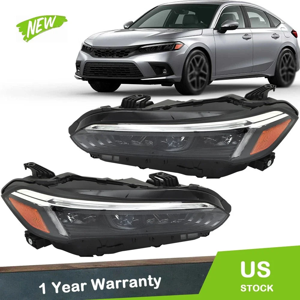 Full LED Headlights for Honda Civic (2022–2023) Driver & Passenger Side